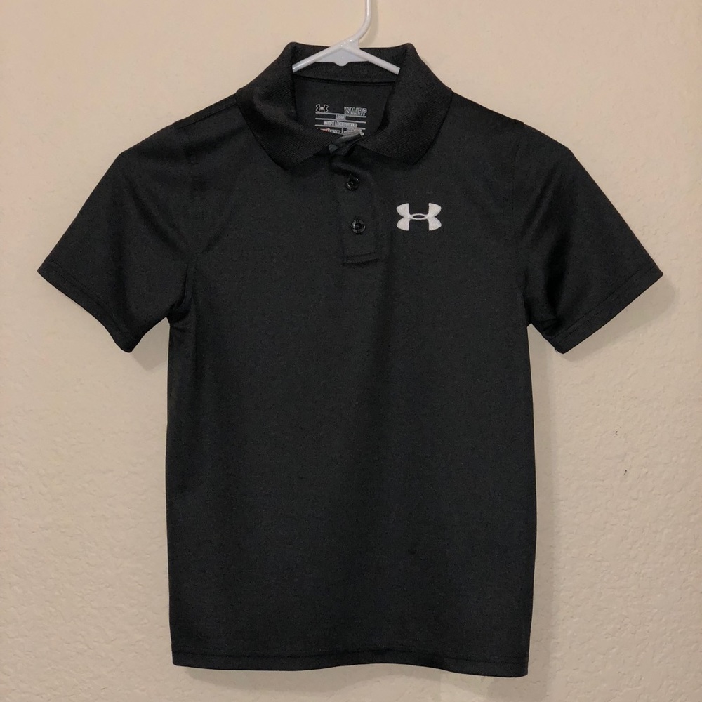 Under Armour Grey Polo boys Heat Gear YSM